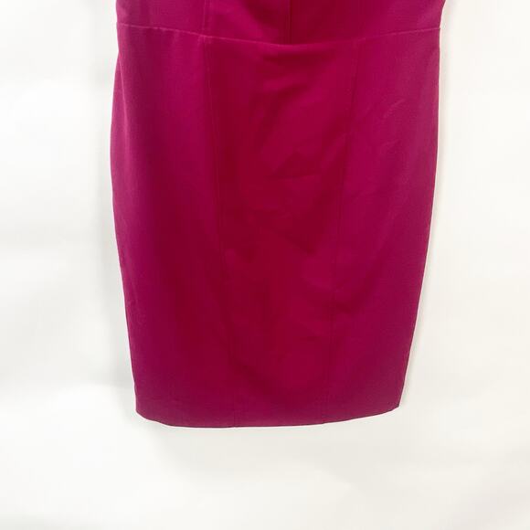 2/$30 Calvin Klein 6 Petite Women Fuchsia Pink Sleeveless  Midi Sheath Dress - Picture 4 of 8